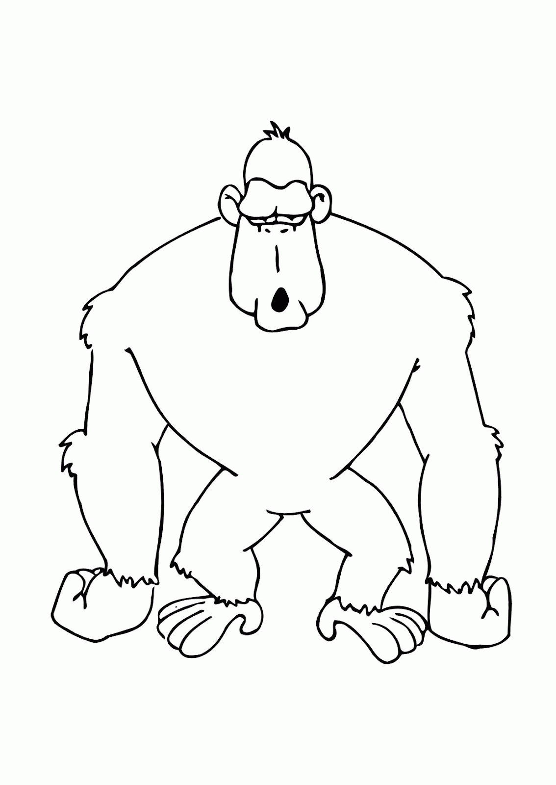 Plansa de colorat cu Gorilla 10 2